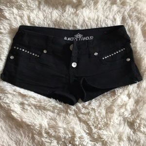 Black Jean Shorts